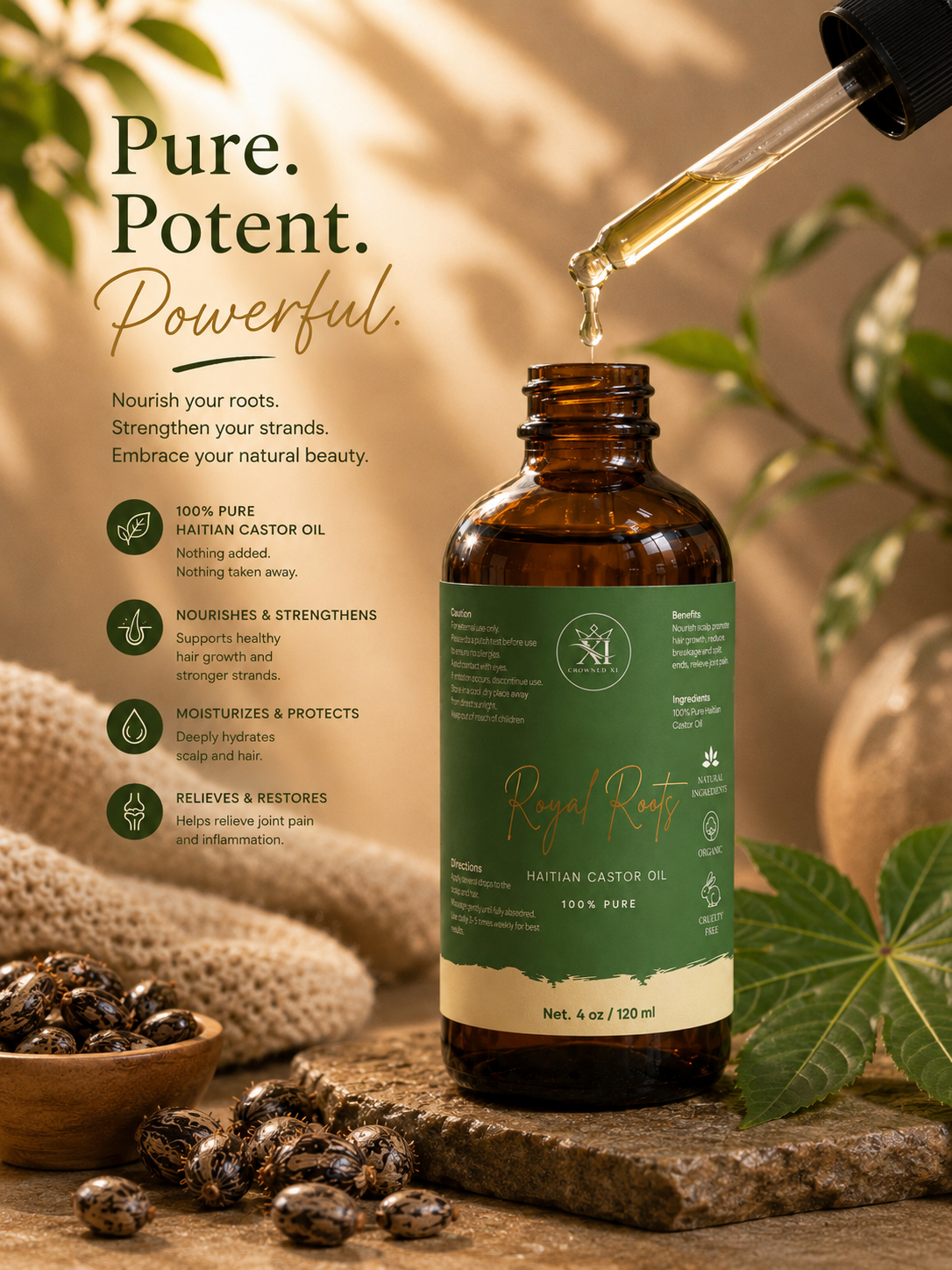 Royal Roots Haitian Black Castor Oil
